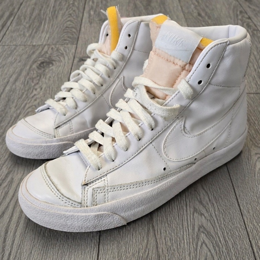 Nike Blazer Mid 77 White Leather Sneakers 7.5 Clean DD9253-100